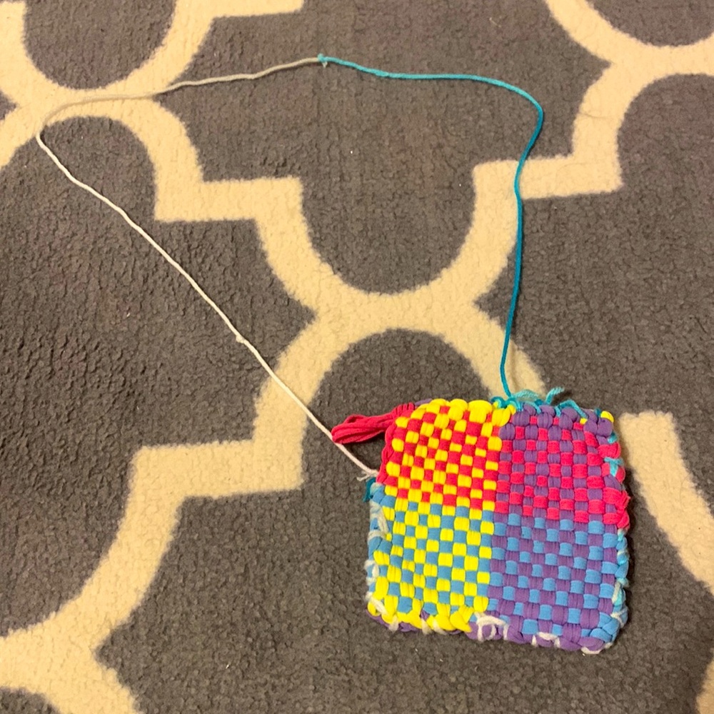 Cute hand knitted bag for dolls or kids